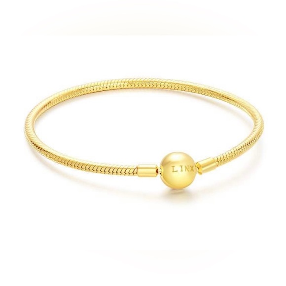 Linx Gold Snake Chain Bracelet with Gold and Zircon Mom Themed Charms - Picture 9 of 9